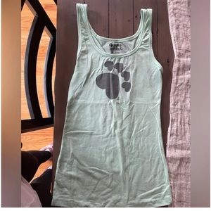 Paw Addict Mint Green Paw Tank Top S